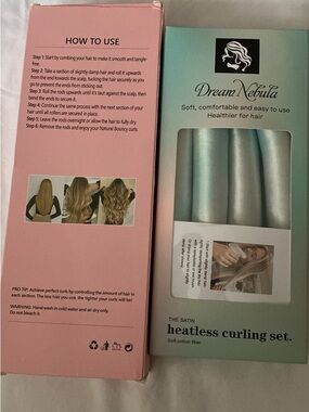 Satin Heatless Curling Set - Mint Green